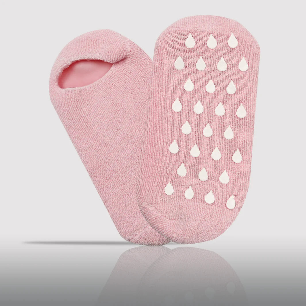 Chaussons Spa Hydratants YUMI Feet – Taille S-M (Rose)